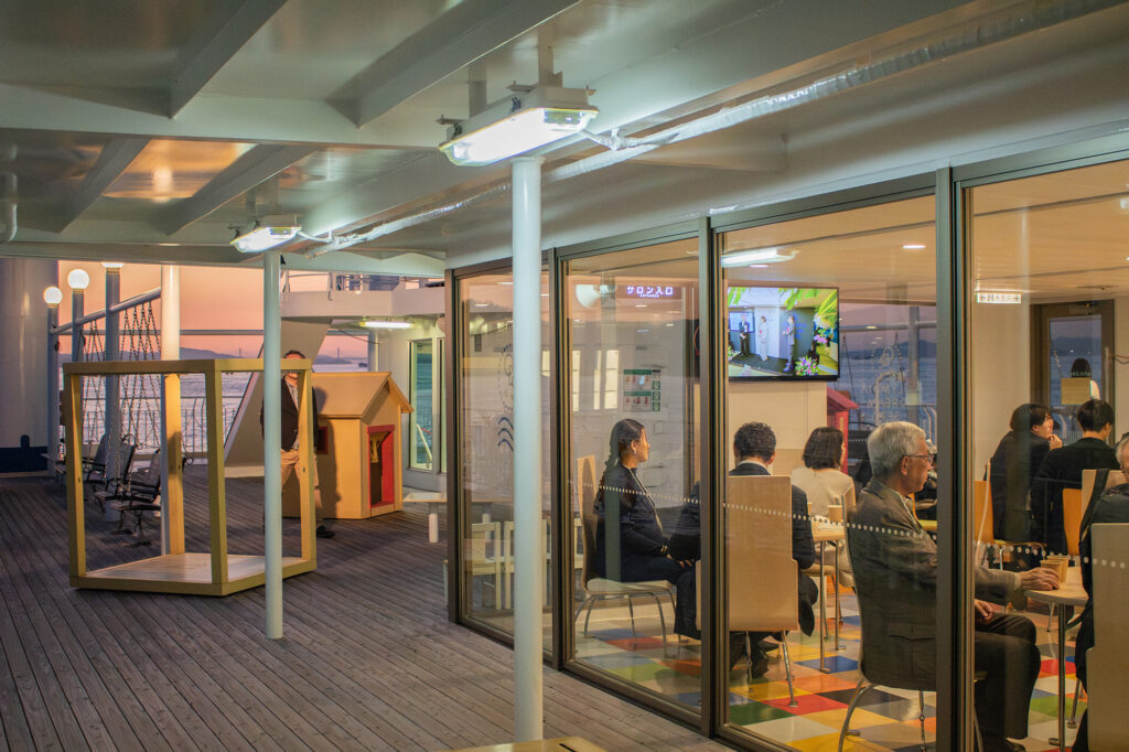 国際両備フェリー　おりんぴあどりーむせと　貸切サロン　展望サロン　船上イベント　船上パーティー　ユニークベニュー　瀬戸内海　岡山　香川